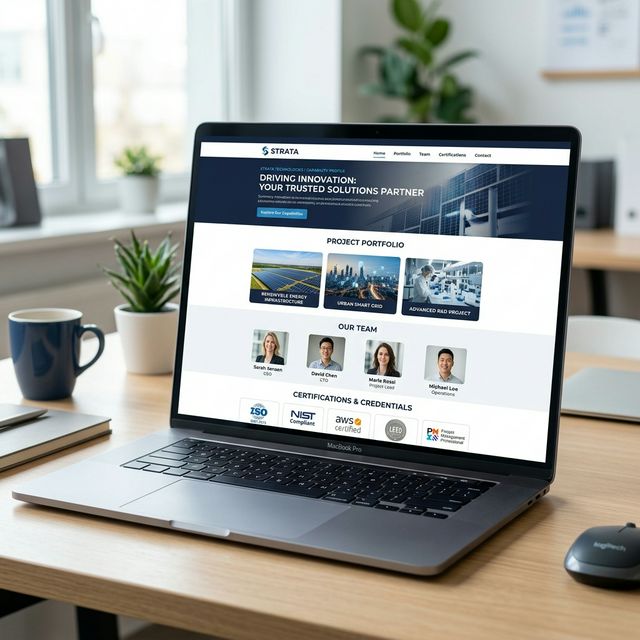 Website hồ sơ năng lực với portfolio dự án
