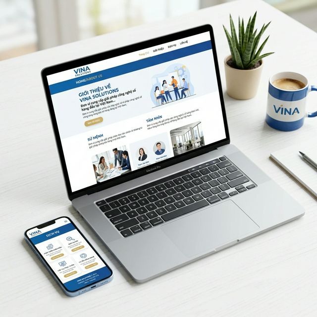 Website doanh nghiệp responsive trên nhiều thiết bị